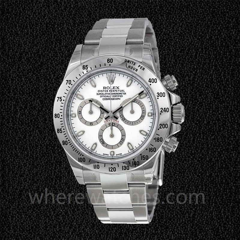 Rolex Daytona 116520-WSO Pour des hommes Cadran Blanc Argenté Automatique – Image 2