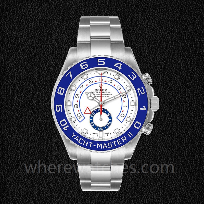 Rolex Yacht Master II Pour des hommes 116680-0002 Bracelet Automatique Argenté – Image 2