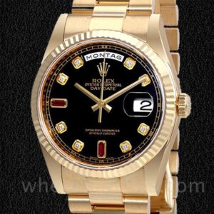 Rolex Day-Date Ladies 118238BKDRP 36mm Automatique Or jaune