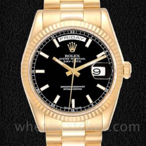 Rolex Day-Date 118238BKSP Pour des hommes Or jaune Bracelet 36mm