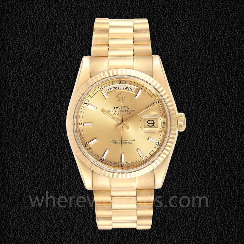 Rolex Day-Date 118238CSP Pour des hommes Or jaune 36mm – Image 2