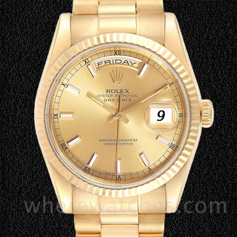 Rolex Day-Date 118238CSP Pour des hommes Or jaune 36mm