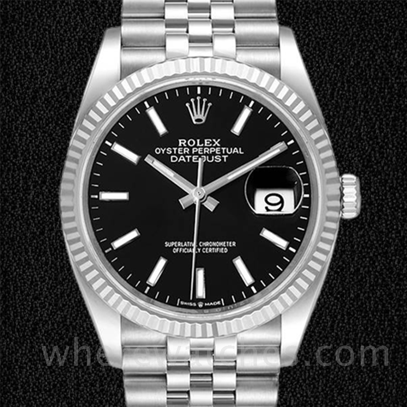 Rolex Datejust Pour des hommes 126234BKSJ Argenté 36mm Automatique