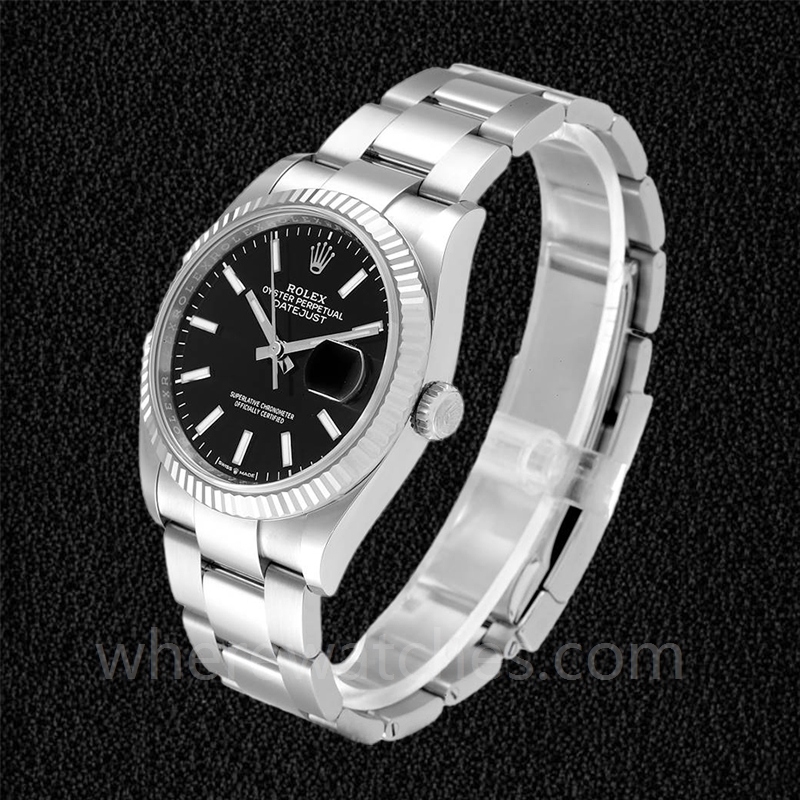 Rolex Datejust 126234BKSO Pour des hommes Argenté 36mm Oysterlock – Image 3