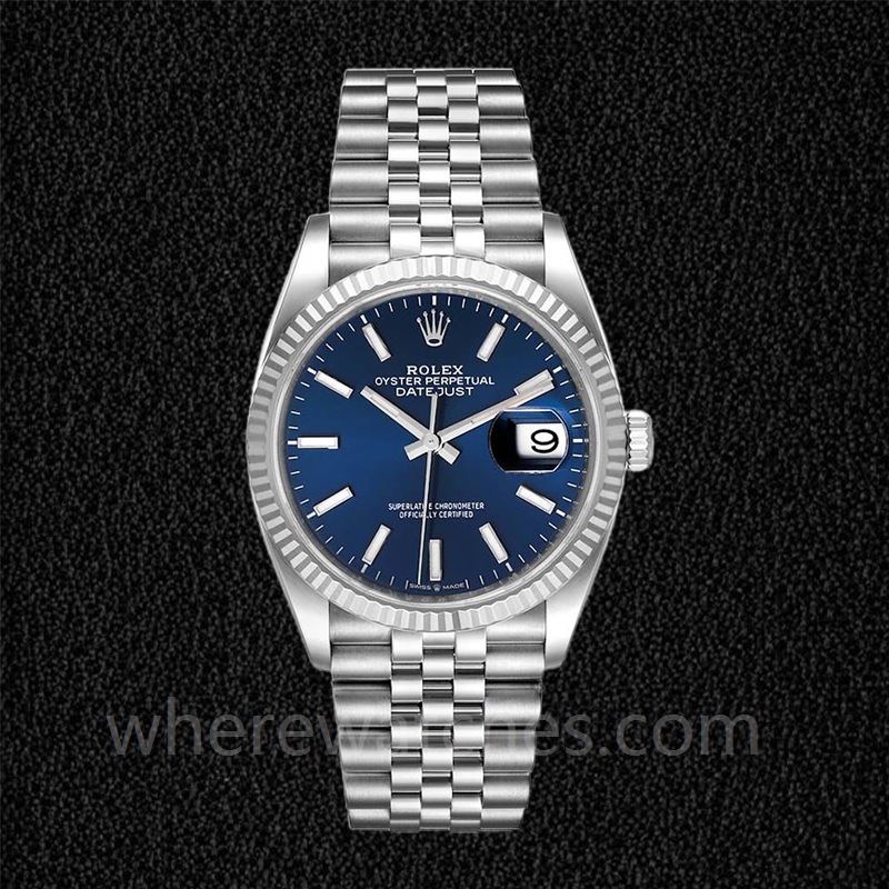 Rolex Datejust Pour des hommes 126234BLSJ Argenté Bracelet 36mm – Image 2