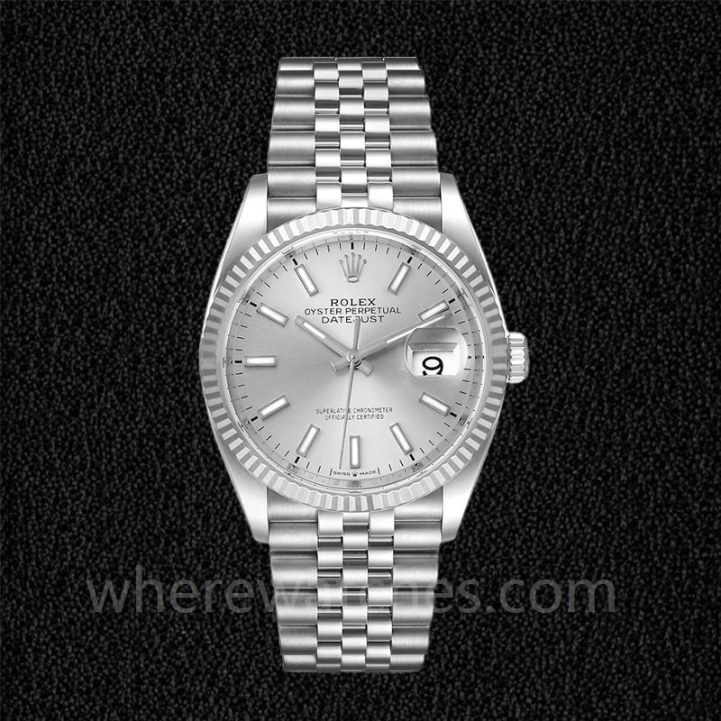 Rolex Datejust Pour des hommes 126234SSJ Bracelet Cadran Argent – Image 2