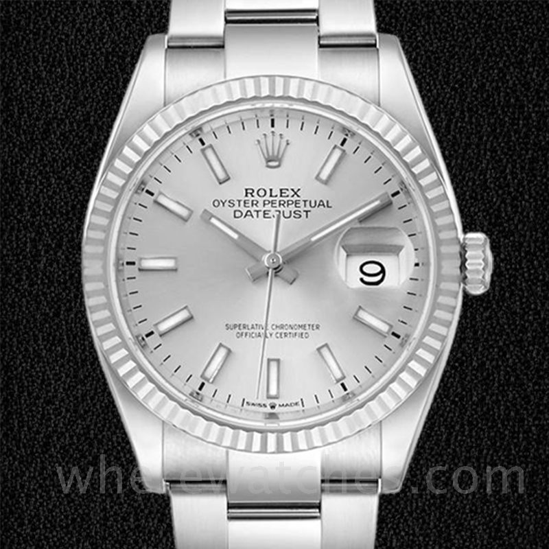 Rolex Datejust Pour des hommes 126234SSO Oysterlock Automatique Cadran Argent