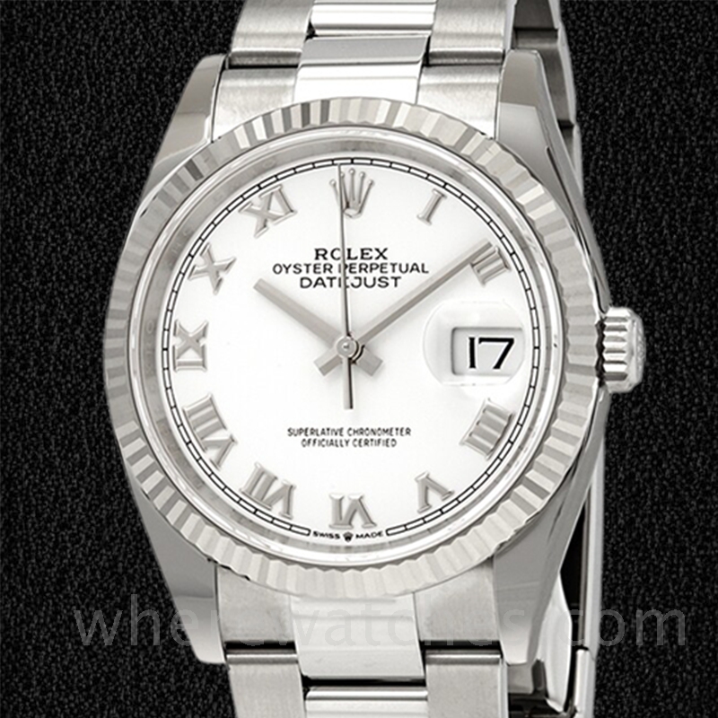 Rolex Datejust 126234WRO Pour des hommes 36mm Cadran Blanc