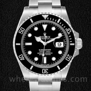 Rolex Submariner 126610LN Pour des hommes Argenté Cadran Noir Bracelet