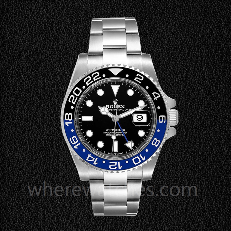 Rolex GMT Master II Pour des hommes 126710BKBLSO Oysterlock Argenté Automatique – Image 2