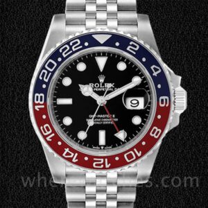 Rolex GMT Master II Pour des hommes 126710BKSJ Argenté Bracelet 40mm