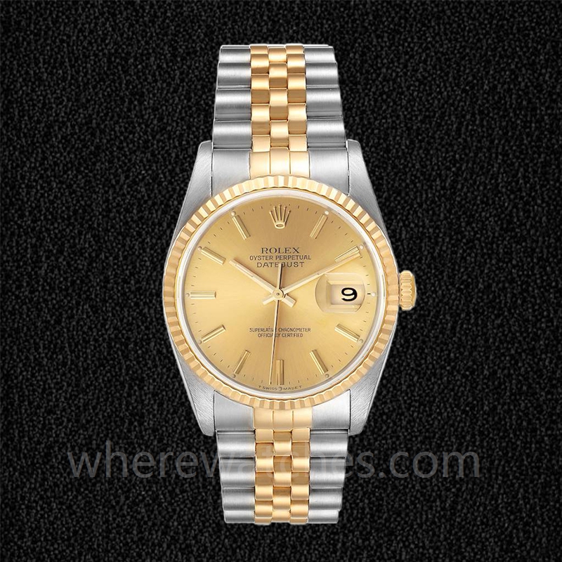 Rolex Datejust 16233CSJ Pour des hommes Argenté Bracelet 36mm – Image 2