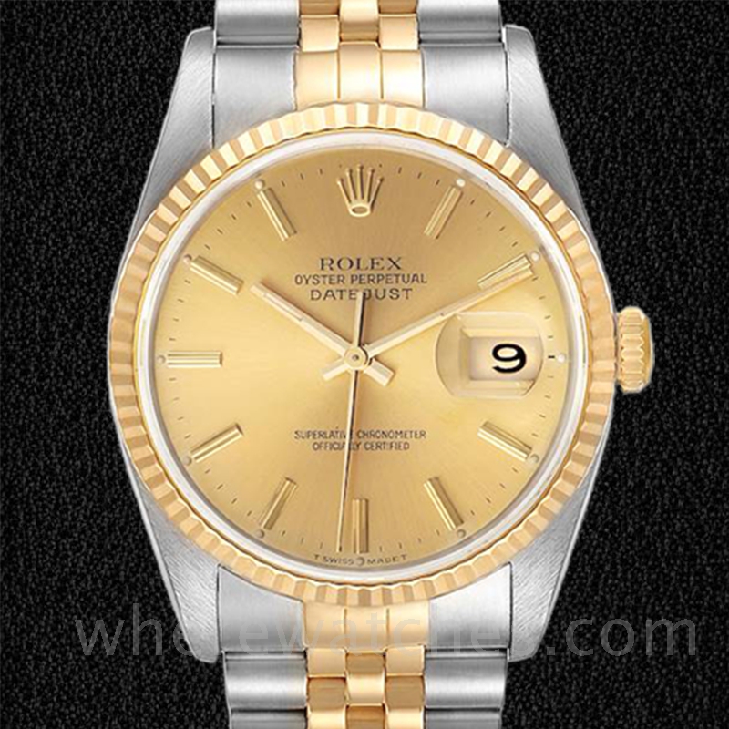 Rolex Datejust 16233CSJ Pour des hommes Argenté Bracelet 36mm