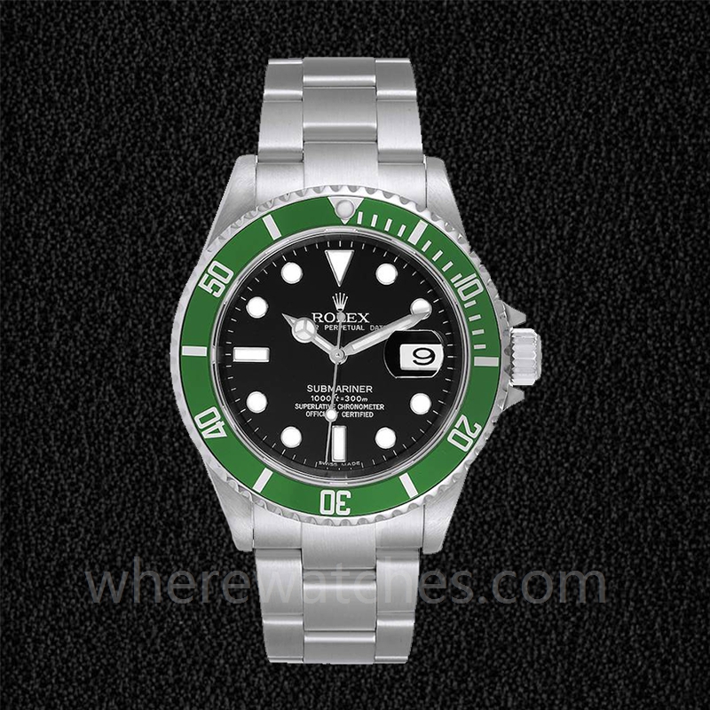 Rolex Submariner 50th Anniversary "Kermit" 16610LV Pour des hommes Argenté 40mm Automatique – Image 2