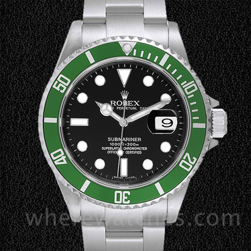 Rolex Submariner 50th Anniversary "Kermit" 16610LV Pour des hommes Argenté 40mm Automatique