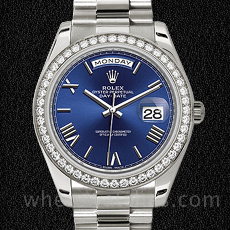 Rolex Day-Date Pour des hommes 228349BLRP Automatique Argenté