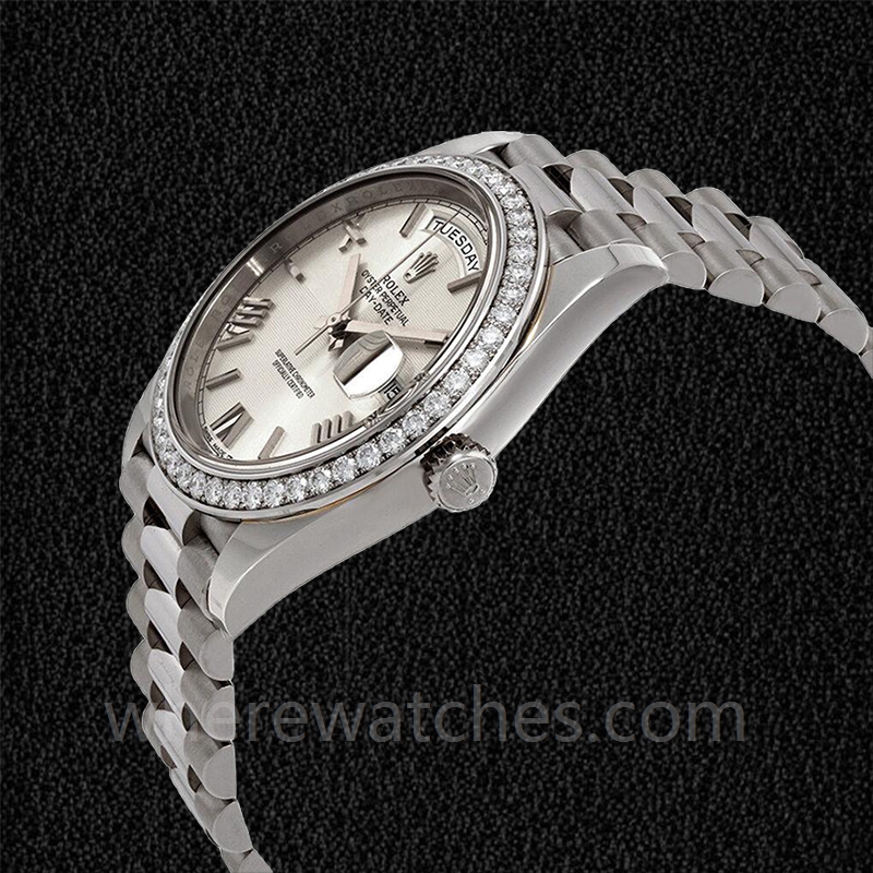 Rolex Day-Date 228349SRP Pour des hommes Argenté 40mm – Image 3