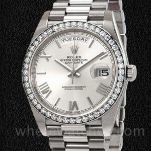 Rolex Day-Date 228349SRP Pour des hommes Argenté 40mm