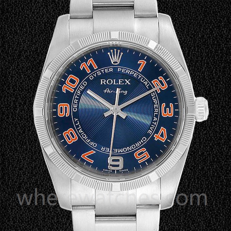 Rolex Air-king Pour des hommes 114210BLAO 36mm Argenté