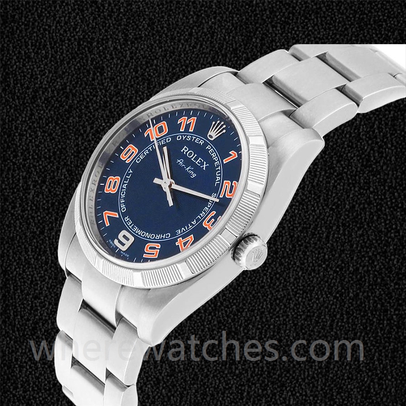 Rolex Air-king Pour des hommes 114210BLAO 36mm Argenté – Image 3