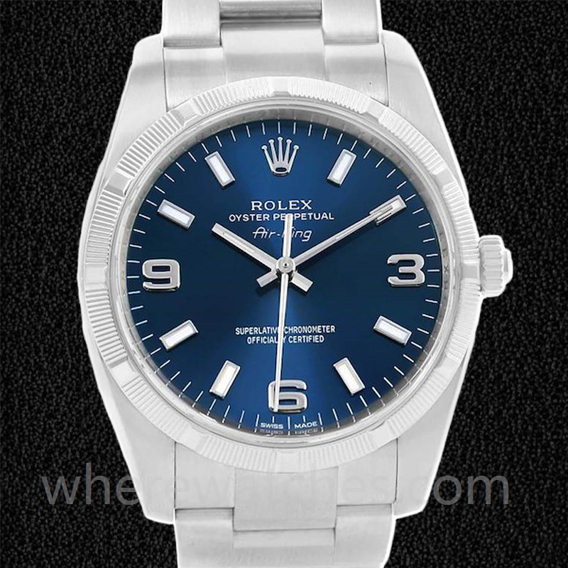 Rolex Air-king Pour des hommes 36mm 114210BLSO Regardez Automatique