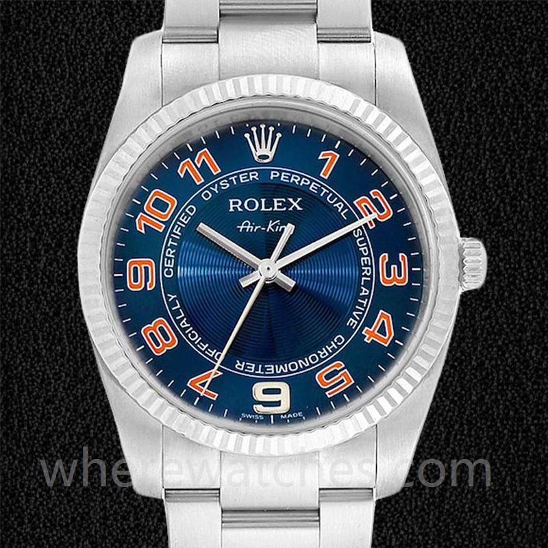 Rolex Air-king 114234BLAO Pour des hommes 36mm Bracelet Huître