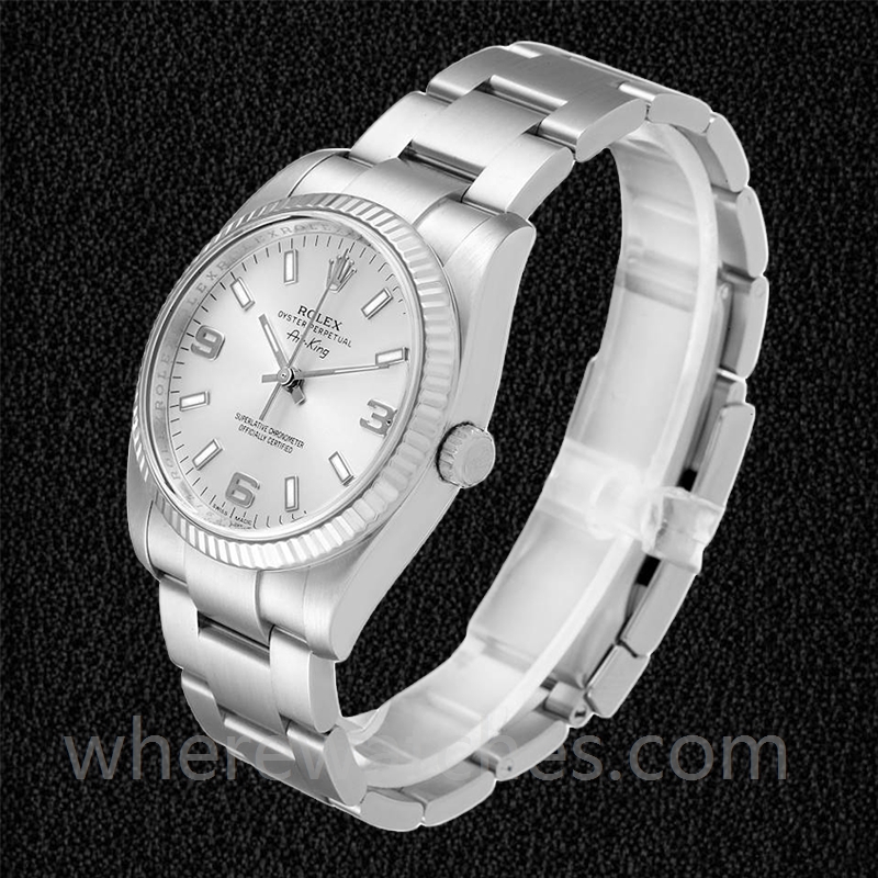 Rolex Air-king Pour des hommes 114234SSO 36mm Regardez Argenté – Image 3