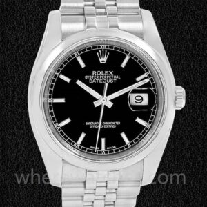 Rolex Datejust Pour des hommes 116200BKSJ 36mm Bracelet Jubilé