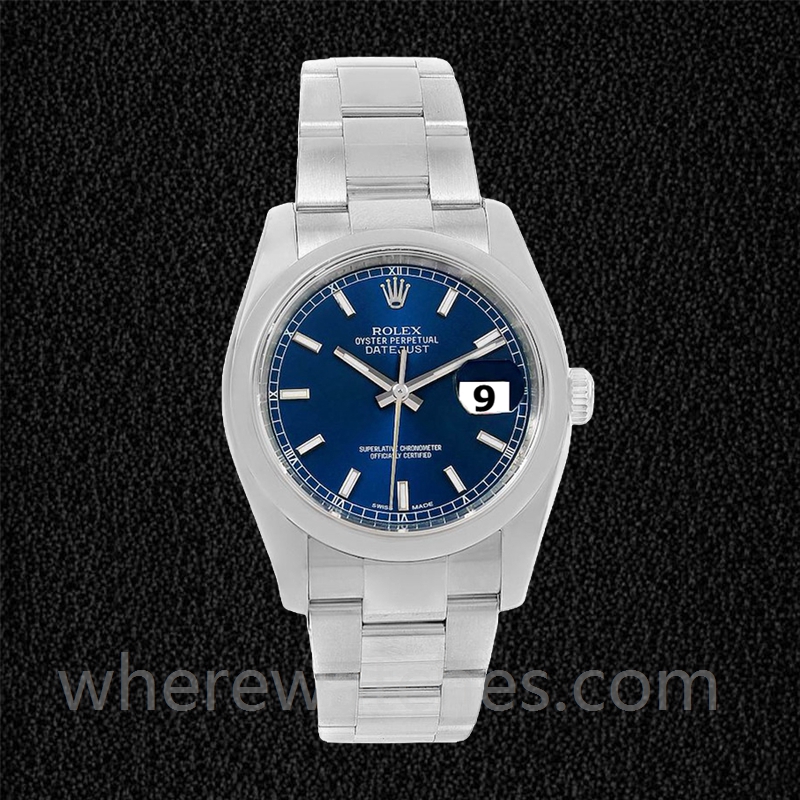 Rolex Datejust Pour des hommes 36mm 116200BLSO Argenté Bracelet Huître – Image 2