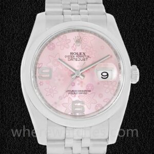 Rolex Datejust Pour des hommes 36mm 116200PFAJ Bracelet Jubilé Argenté