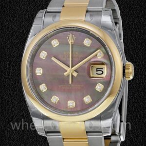 Rolex Datejust Pour des hommes 36mm 116203BKMDO Argenté