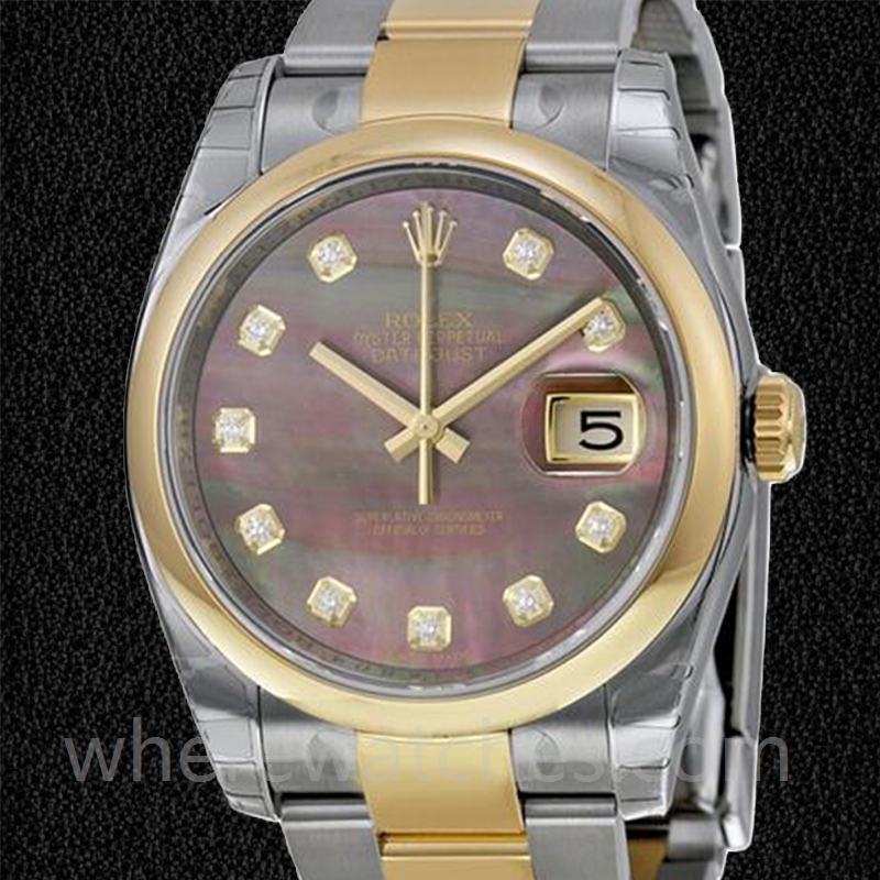 Rolex Datejust Pour des hommes 36mm 116203BKMDO Argenté
