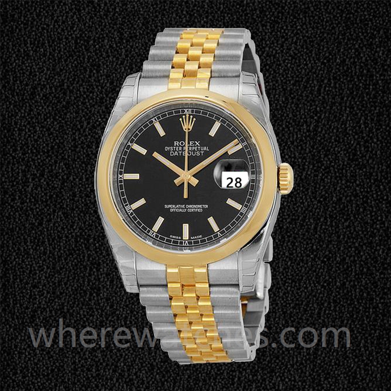 Rolex Datejust 116203BKSJ Pour des hommes 36mm Regardez Cadran noir – Image 2