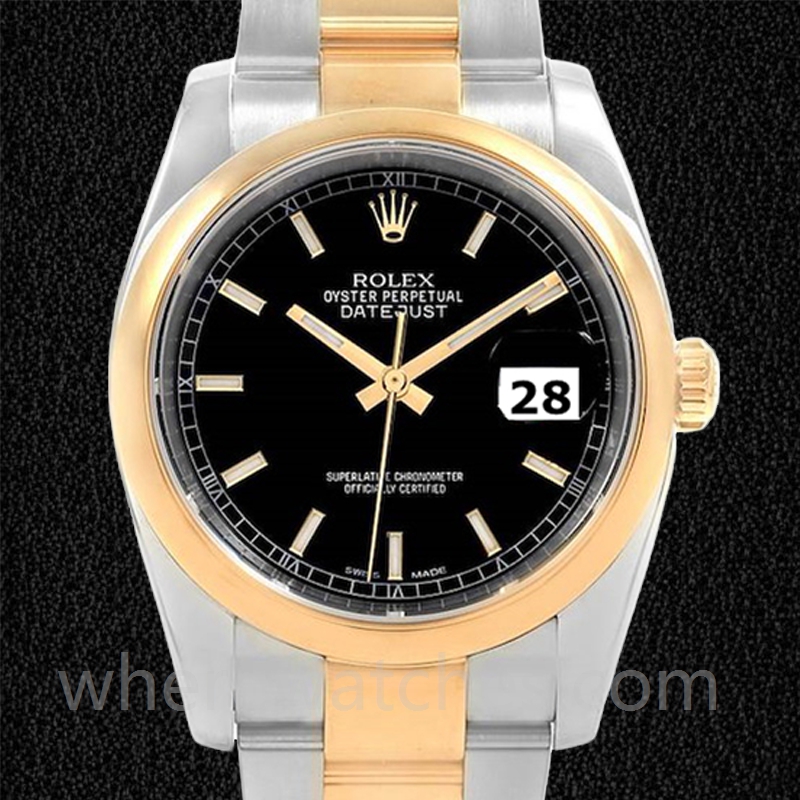 Rolex Datejust 116203BKSO 36mm Pour des hommes Regardez Automatique
