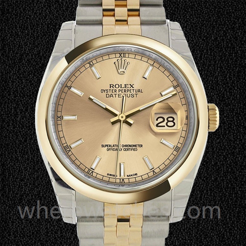 Rolex Datejust Pour des hommes 36mm 116203CSJ Regardez Automatique