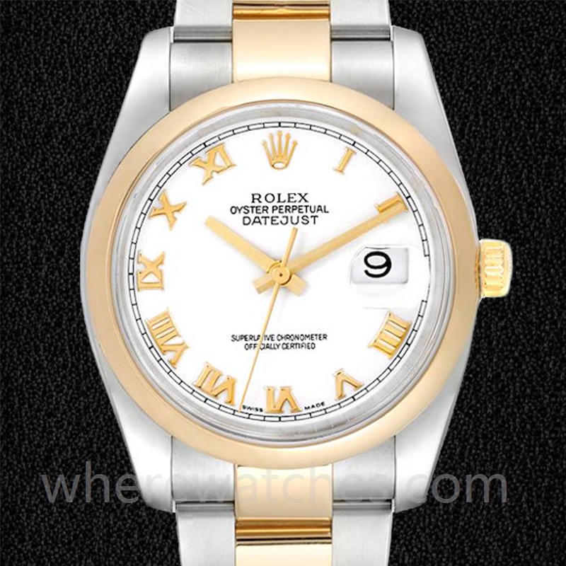 Rolex Datejust 116203-0135 36mm Pour des hommes Cadran blanc