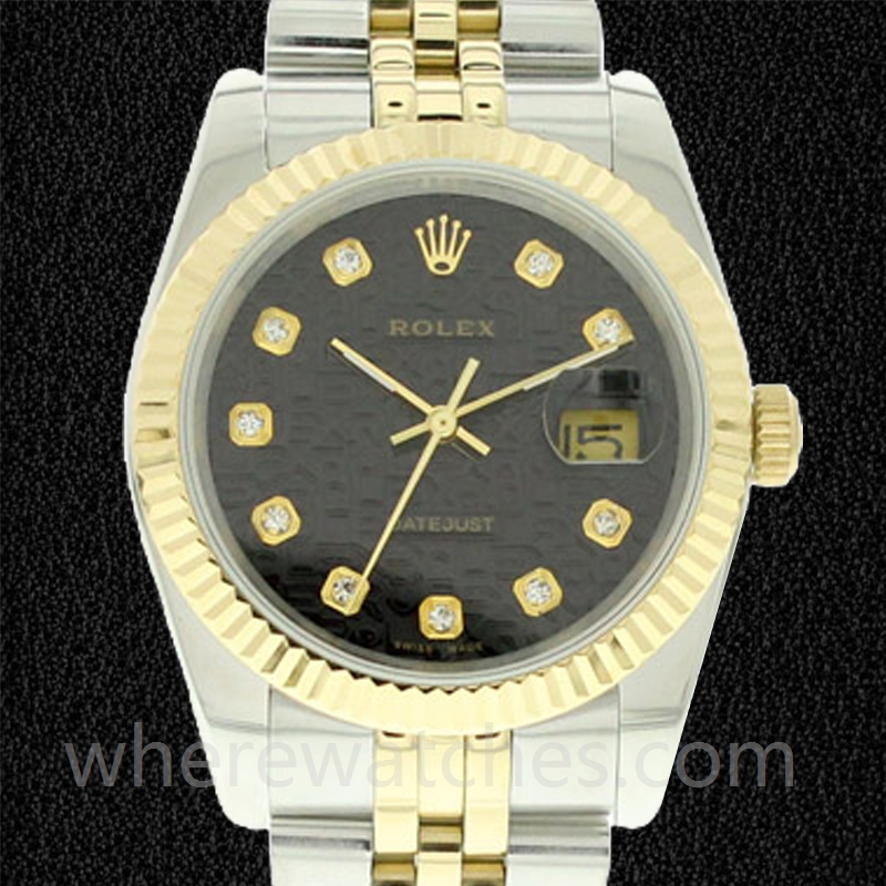 Rolex Datejust 36mm 116233-0208 Pour des hommes Bracelet Jubilé