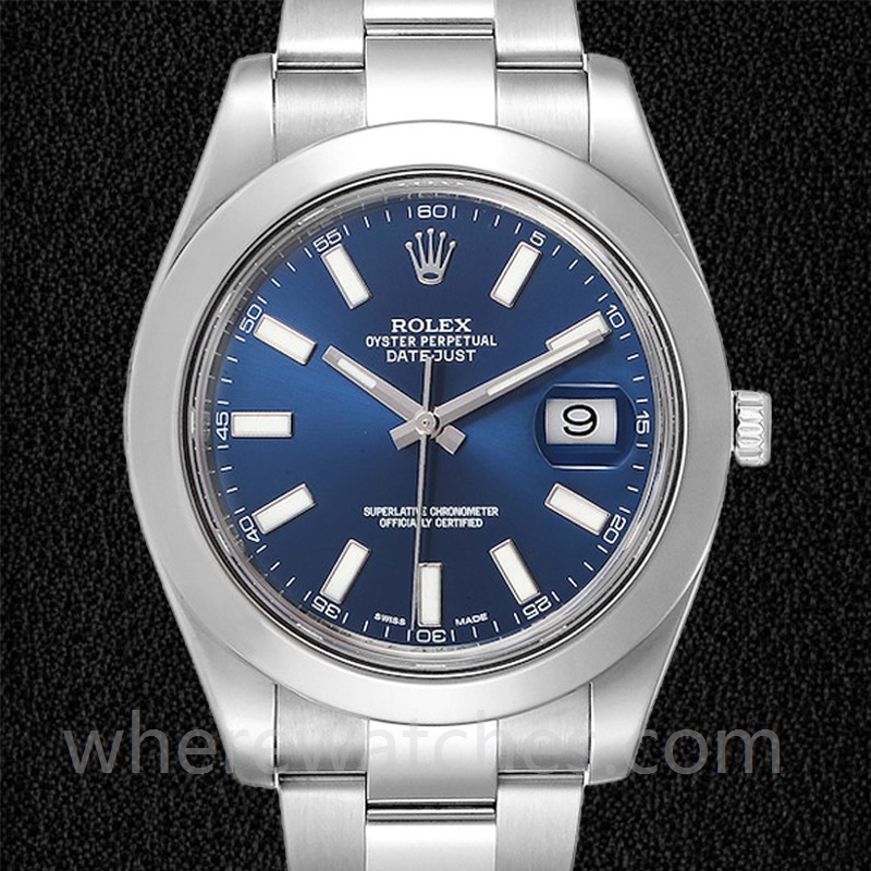 Rolex Datejust 41mm 116300BLSO Pour des hommes Cadran bleu Automatique