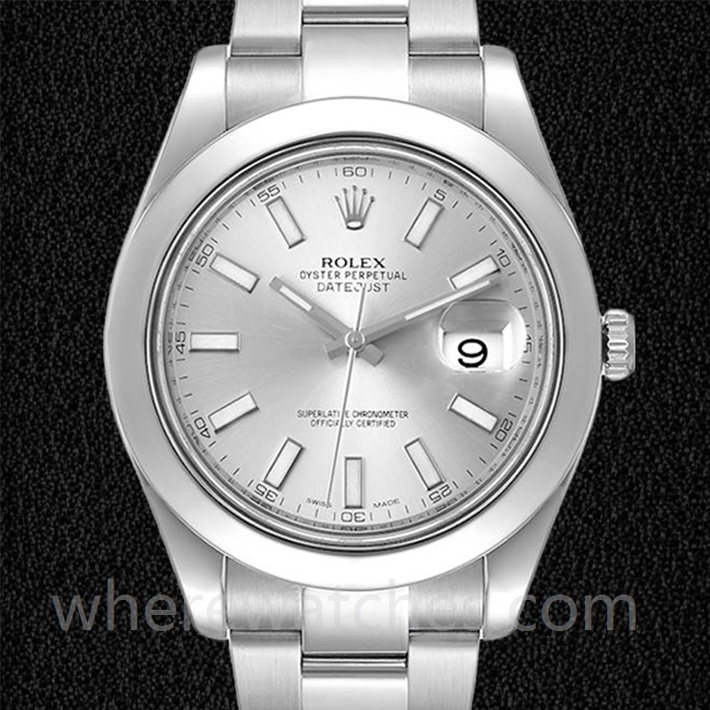 Rolex Datejust Pour des hommes 41mm 116300SSO Argenté