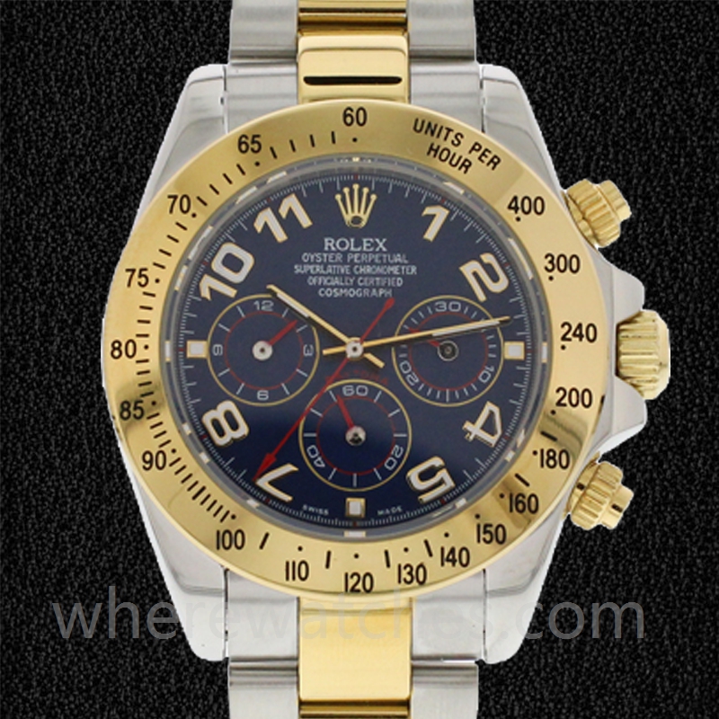 Rolex Daytona Pour des hommes 116523BLAO 40mm Regardez Argenté