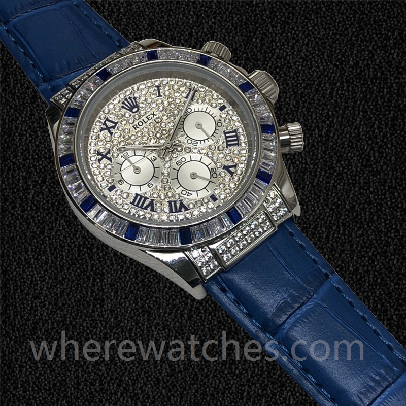 Rolex Daytona 40mm Pour des hommes 116599-12SA Cadran pavé de diamants Argenté – Image 2