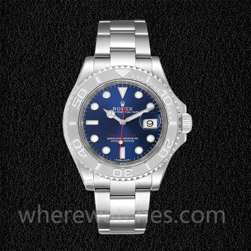 Rolex Yacht-master 40mm Pour des hommes 116622BLSO Cadran bleu Regardez – Image 2