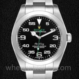 Rolex Air-king Pour des hommes 40mm m116900-0001 Argenté Bracelet Huître