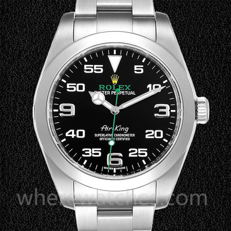 Rolex Air-king Pour des hommes 40mm m116900-0001 Argenté Bracelet Huître