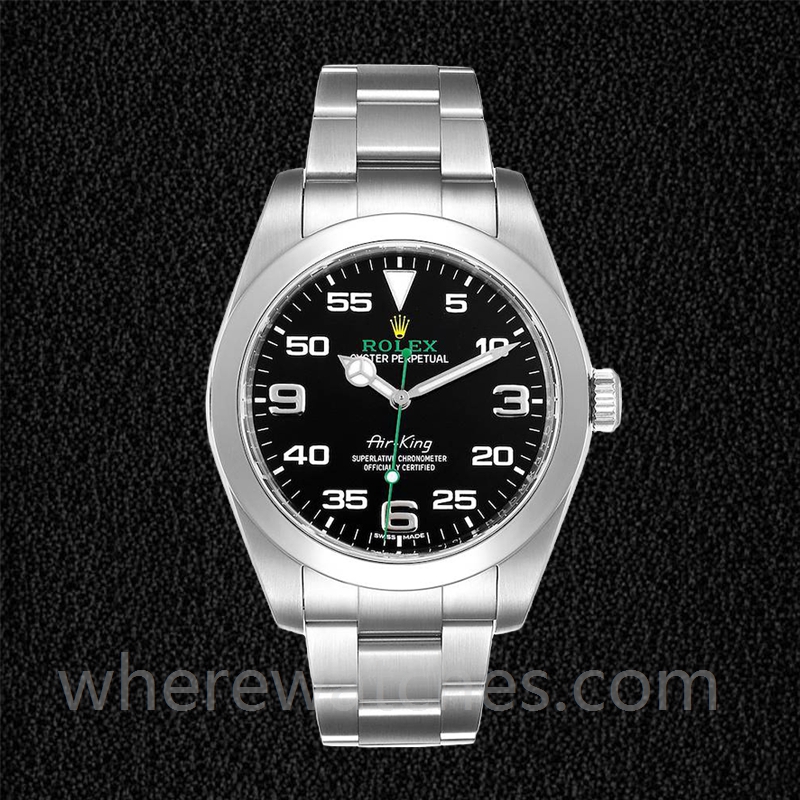 Rolex Air-king Pour des hommes 40mm m116900-0001 Argenté Bracelet Huître – Image 2