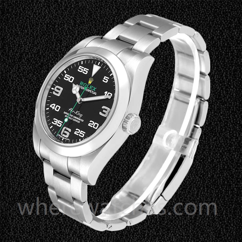 Rolex Air-king Pour des hommes 40mm m116900-0001 Argenté Bracelet Huître – Image 3