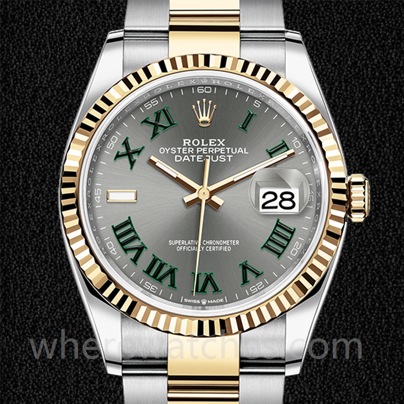Rolex Datejust Pour des hommes 36mm m126233-0036 Automatique Cadran de Wimbledon