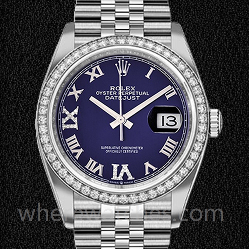 Rolex Datejust 36mm Dames m126284rbr-0013 Automatique Argenté