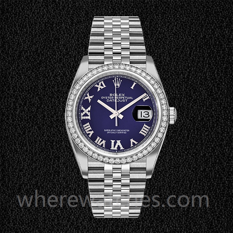 Rolex Datejust 36mm Dames m126284rbr-0013 Automatique Argenté – Image 2
