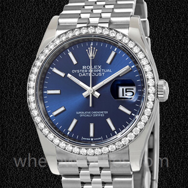 Rolex Datejust m126284rbr-0009 Dames 36mm Automatique Cadran bleu